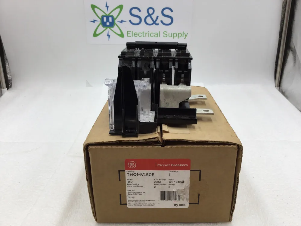 Last Chance GE THQMV150E 150 Amp 4 Pole 120/240V 22kAIC Type THQMV Main Breaker