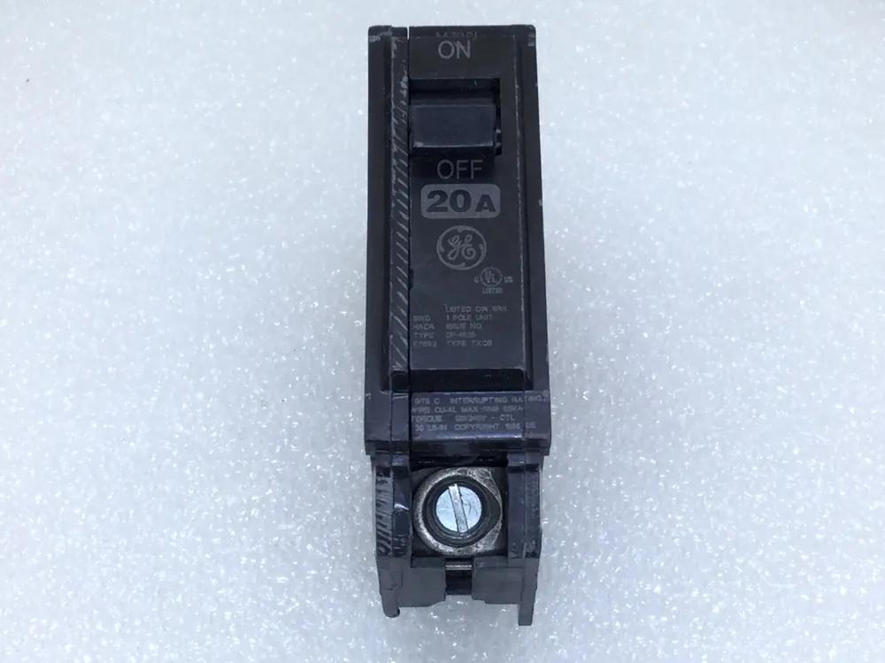 GE TXQB1120 20 Amp 1 Pole 120/240V Circuit Breaker - Cosmetic Flaw Brand New