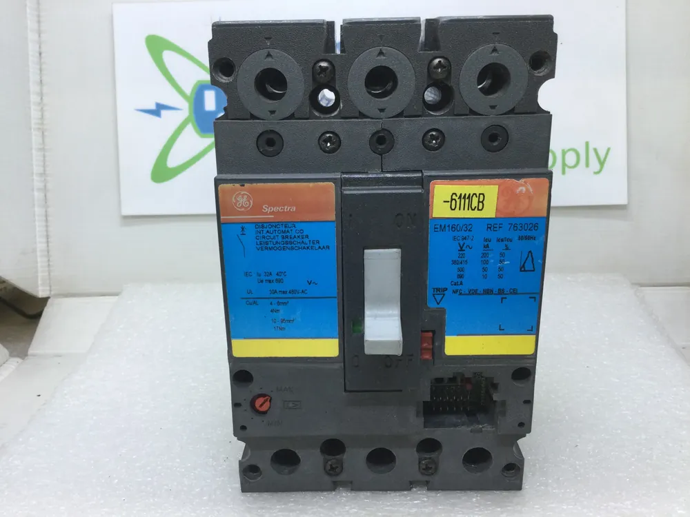 Seasonal Sale GE Spectra 763026 EM160/32 30 Amp 480Vac 3 Pole Circuit Breaker