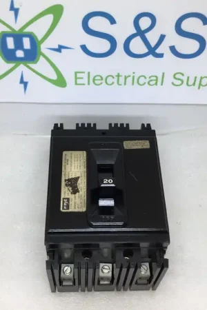 Federal Pacific NEF32020 3 Pole 20 Amp 480 Vac Type NEF Circuit Breaker Best Seller