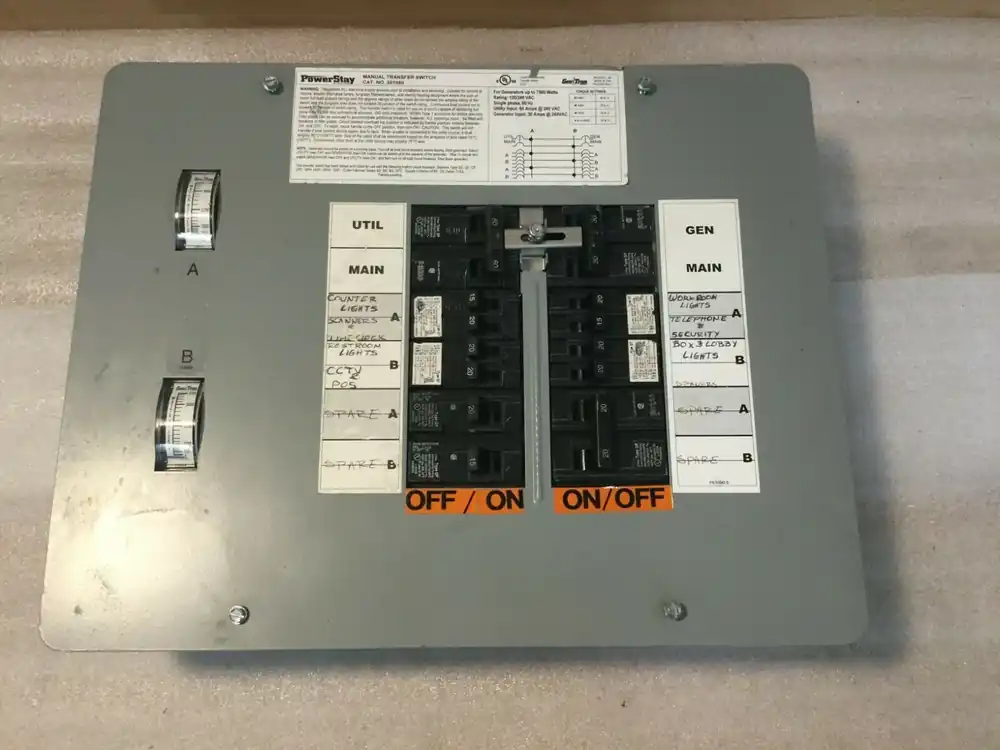 Power Stay Manual Transfer Switch 301060 For 7500 Watt Generators 30/60amps Grab Now