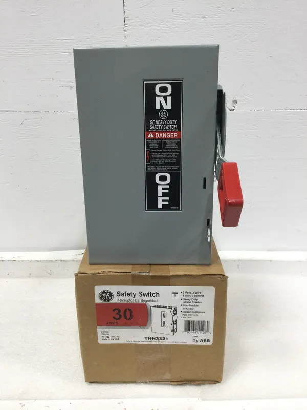GE General Electric THN3321 30 Amp 3 Pole HD N1 240V Non Fusible Safety Switch Best Price
