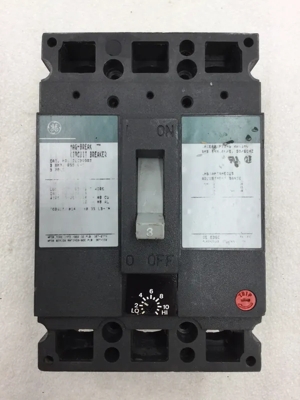 Direct From Factory General Electric TEC36003 3 Amp 3 Pole 600V Type TEC Circuit Breaker