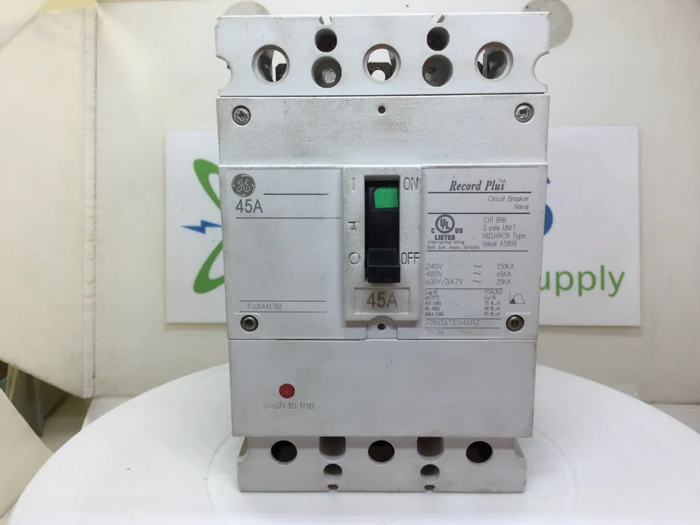 General Electric FBN36TE045R2 45 Amp 3 Pole 480V Circuit Breaker Luxury