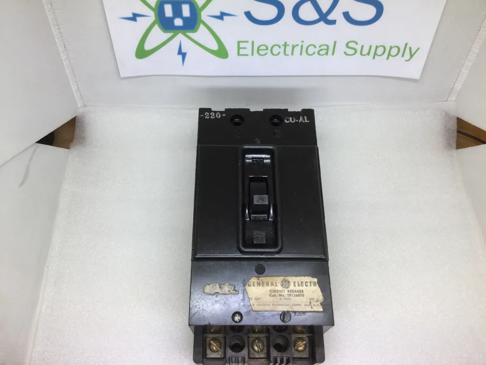 Ge General Electric Tf136070 3 Pole, 70a, 600vac, Type Tf Circuit Breaker Secure Checkout