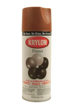 KRYLON 1317 12 oz. Size Interior/Exterior Industrial Maintenance Paint And Primer - Ruddy Brown Color Bargain