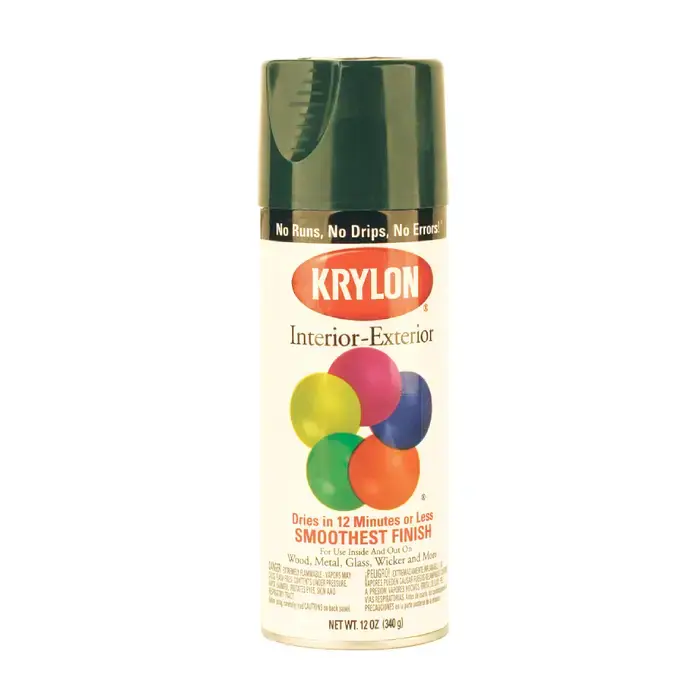Special Offer KRYLON 2001 12 oz. Size Interior/Exterior Industrial Maintenance Paint and Primer - Hunter Green Color, Tough High-Gloss Finish