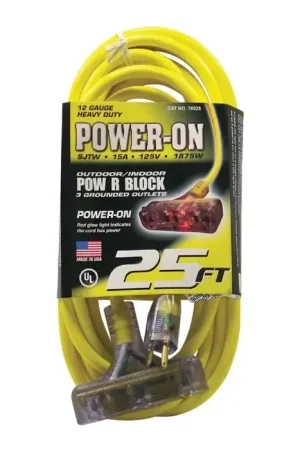 US WIRE UW76025 25‘ Length, 12/3 Wire Gauge, 300 Voltage Extension Cord Don't Miss Out