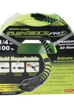 LEGACY HFZP38100YW2 1/4" NPT Hose Size, 100‘ Hose Length, 300 PSI Max. Pressure Rating Air Hose Top Pick