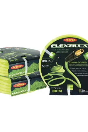 Top Rated LEGACY HFZ3850YW2 1/4" NPT Hose Size, 50‘ Hose Length, 300 PSI Max. Pressure Rating Air Hose