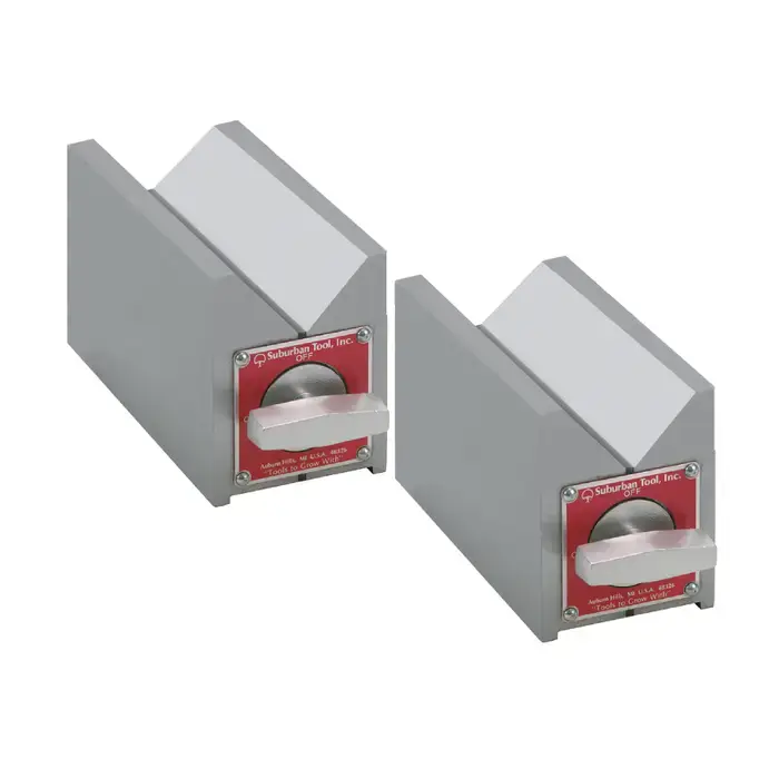 SUBURBAN MTC-VBM 5-1/2" X 2-3/4" X 3-5/8" Magnetic "V" Block - Matched Pair Hassle-Free Returns