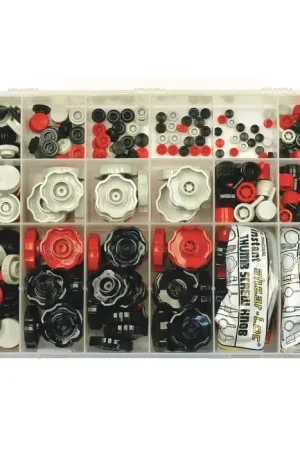 SHEAR-LOC 4 to 3/8" Thread Size, 340 Piece, Thumb Screw Knob Assortment Set Knob Assortment Direct From Factory