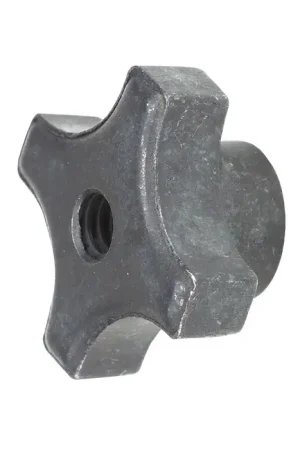 TTC HK-2T 5/16"-18 Thread Size, 1-1/2" Head Dia., 4 Points, Tapped Style, Hand Knob Steel Lobed & Scalloped Knob Final Sale