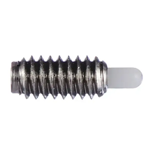 VLIER SMDL62 5/8"-11 Thread Size, 1.062" Thread Length, 0.313" Projection, Stainless Steel Body, Delrin Nose Threaded Spring Plunger Fresh Stock
