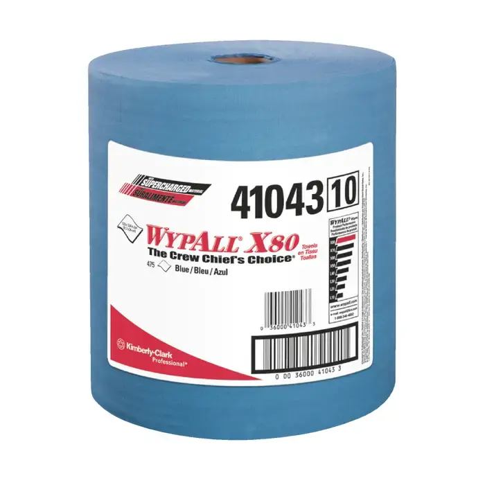 Fast Shipping WYPALL 41043 Dry Wipe Style, 530.4‘ Roll Length, 475 Sheets Per Package Industrial Wipes