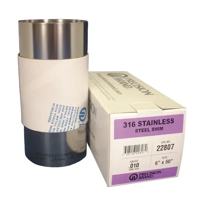 Fresh Stock PRECISION BRAND 22808 .012" Thick, 6" Width, 316 Stainless Steel Metal Shim Stock