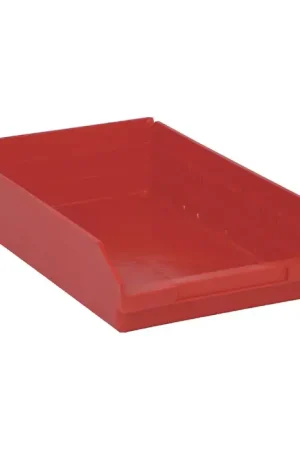 QUANTUM STORAGE SYSTEMS QSB110RD Economy Shelf Bins Type, Red Color, Plastic Material Storage Bin Express Delivery