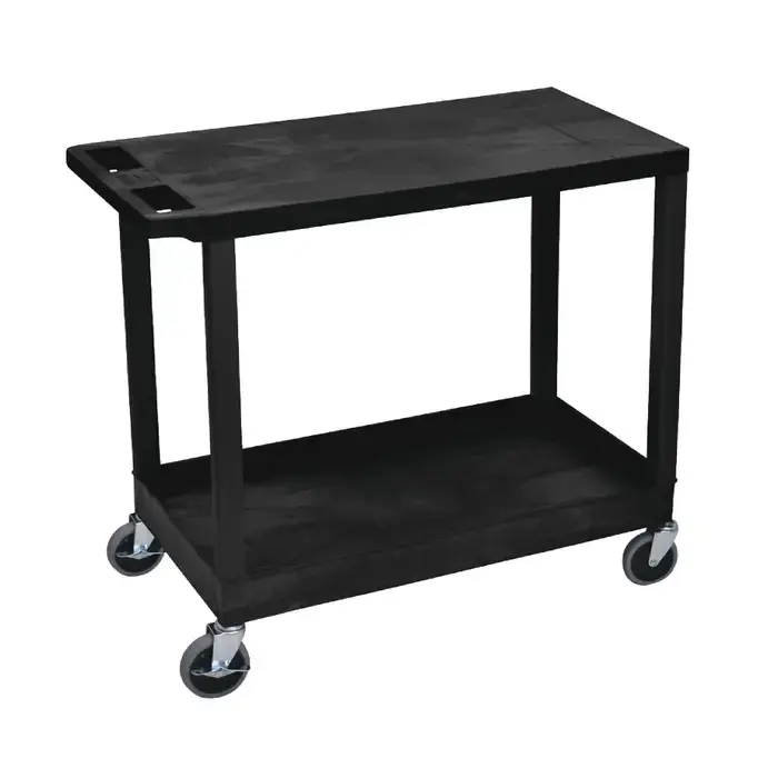 Fresh Stock LUXOR EC21-B 400 lbs. Total Load Capacity, 18" Length, 32" Width Stock Cart