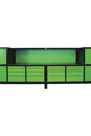 Clearance BADASS WORKBENCH 8BAYSS 15‘ Work Bench With Drawers Type, 181-1/2" Width, 32" Depth Stationary Work Bench / Table