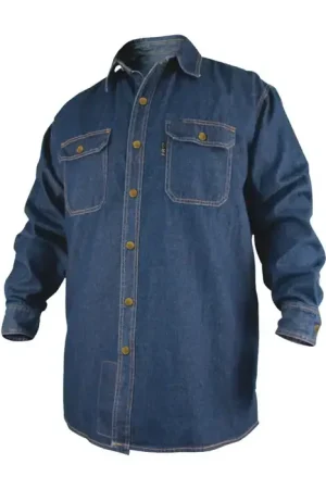 Get Yours REVCO FS8-DNM XXL Size, Denim Color, Fire Resistant Protection Level Shirt
