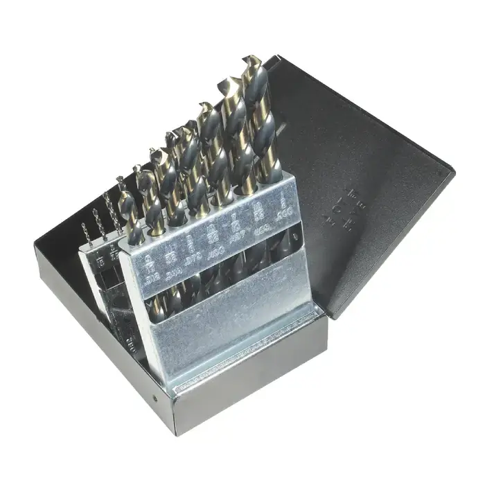 Fast Shipping VIKING SS-15 1/16" to 1/2" by 32nds 135° Black & Bronze Super Premium High Speed Steel Jobbers Length Drill Set