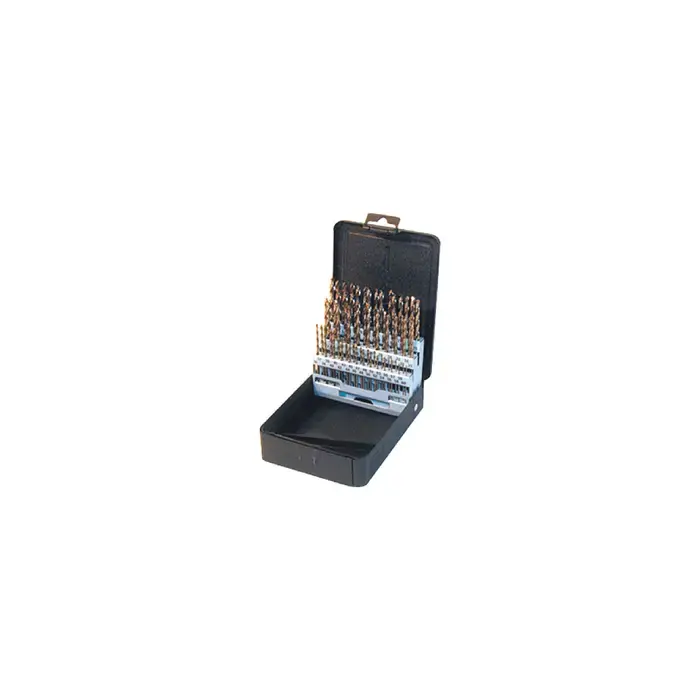 Premium PRECISION TWIST DRILL C13R10COSET 1/16" to 1/4" by 64ths 135° Bronze High Speed Steel Jobbers Length Drill Set