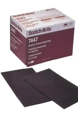 3M 7000000728 Aluminum Oxide Non-Woven Handpad - 6" x 9", Very Fine Grade, Maroon Best Price