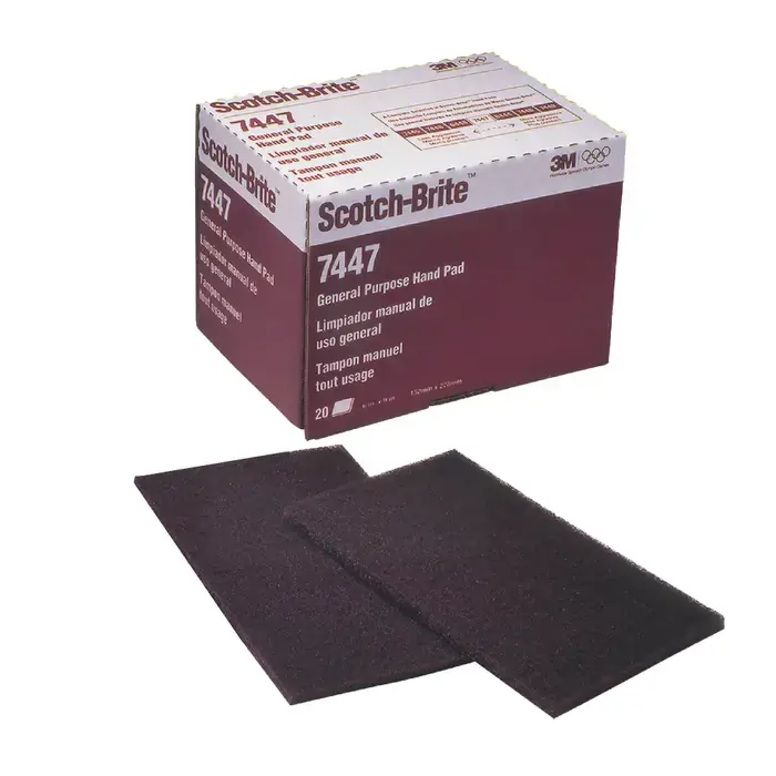 3M 7000000728 Aluminum Oxide Non-Woven Handpad - 6" x 9", Very Fine Grade, Maroon Best Price