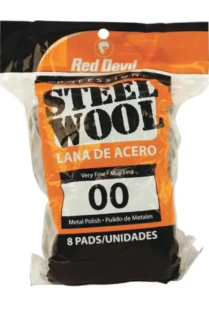 RED DEVIL RD-0322 Steel Non-Woven Handpad - Pad, 00 Grade, Grey Fast Shipping