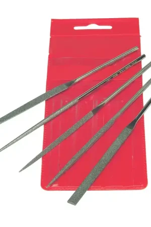 MDT SET-D91 Fine 5 Piece Sets (1) Each Of Flat, Triangle, Square, Half-Round And Round Files Diamond File Set Shop Now