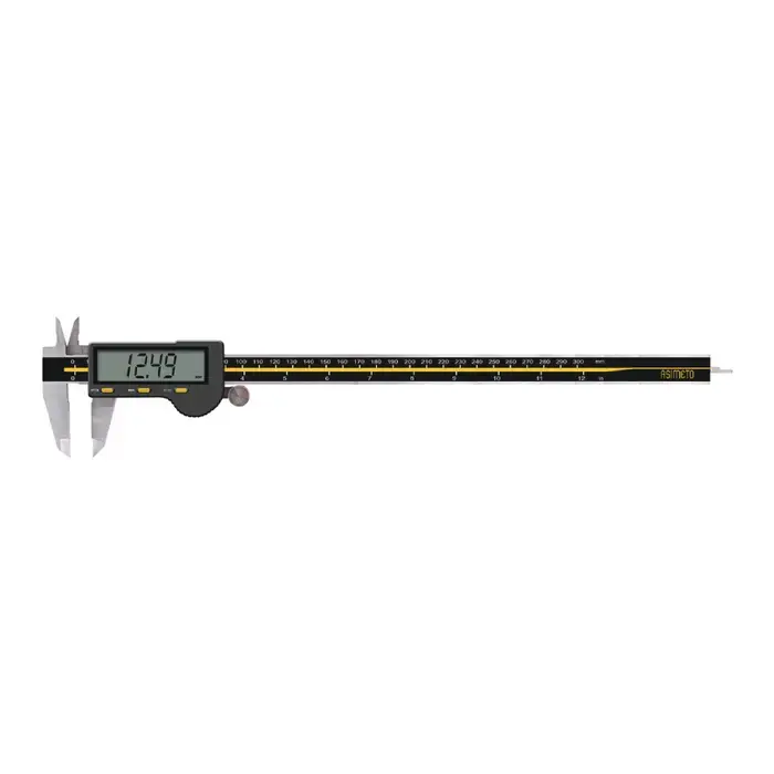 ASIMETO 306-12-5 Electronic Digital Caliper, 0 - 12" (0 - 300mm) Range, .0005" (.01mm) Resolution Next Day Delivery