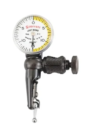 Today Only STARRETT 711HSZ 0 - 0.030" Range, 0-15-0 Reading Dial Test Indicator
