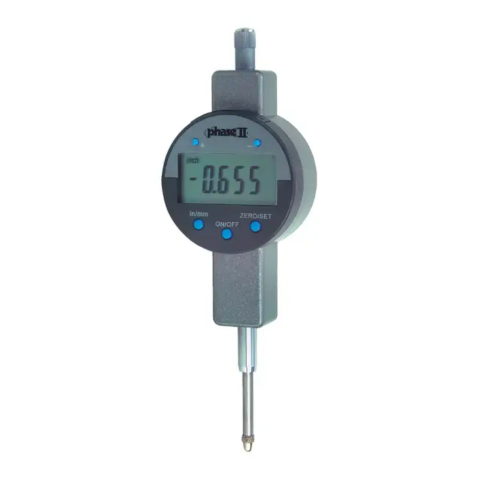 PHASE II 900-085 0 - 1" (0 - 25mm) Range, .0005" (.01mm) Resolution Digital Drop Indicator Top Rated