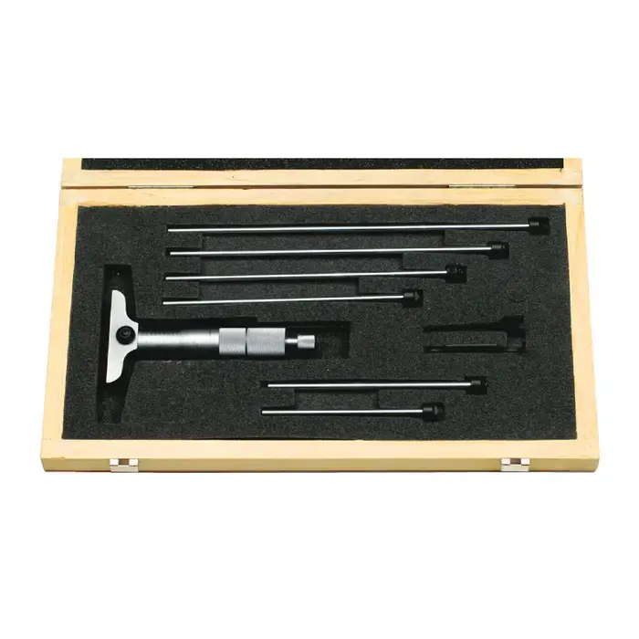 Best Seller TTC 201-153 0 - 6" Range, 2.5" Base Length, 6 Rods Mechanical Depth Gage Micrometer