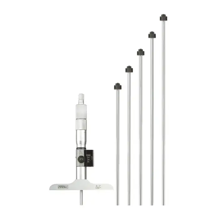FOWLER 52-225-176-0 0 - 6" Range, 2.5" Base Length, 5 Rods Mechanical Depth Gage Micrometer Today Only