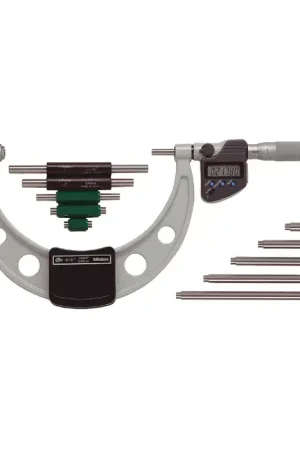 In Demand MITUTOYO 340-351-32 0 - 6" Range, .001" Graduation, Ratchet Stop Thimble Interchangeable Anvil Outside Micrometer