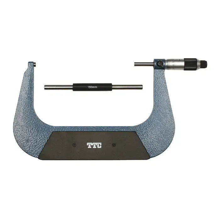 TTC M-131 150 - 175mm Range, .01mm with standard Graduation Flat End Spindle Outside Micrometer Limited Offer
