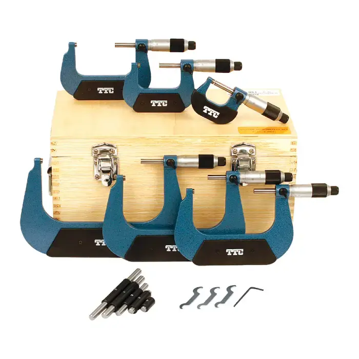 TTC 5706 0 - 6" Range, .0001" Graduation, 6 Piece Outside Micrometer Set One Day Deal