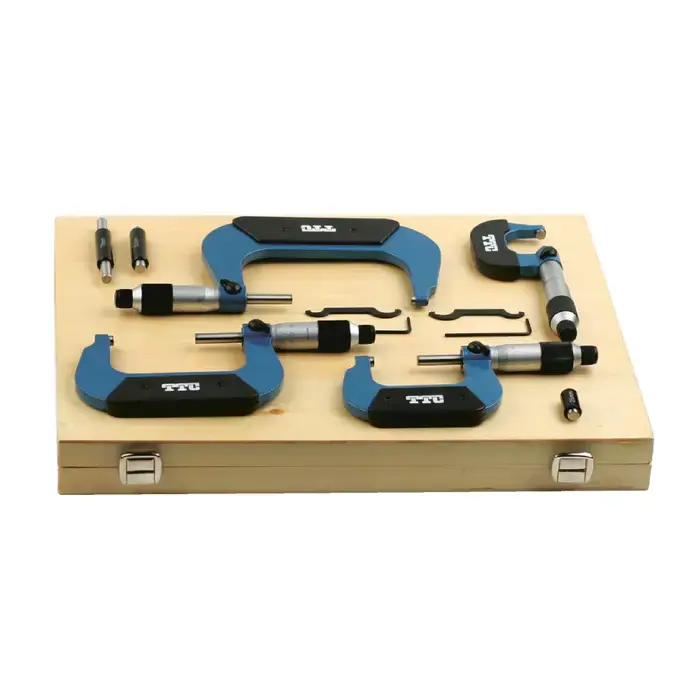 TTC M4-928 0 - 100mm Range, .01mm Graduation, 4 Piece Outside Micrometer Set Holiday Sale