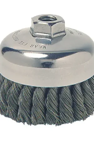 WEILER 13286 Cup Brush - 2-3/4" Brush Diameter, 5/8"-11 Arbor Hole Thread Size Luxury