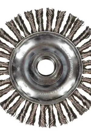 PFERD 82420 Wheel Type Brush - 5/8"-11 Arbor Hole Thread Size, 4" Outside Diameter, 3/16" Face Width Fresh Stock