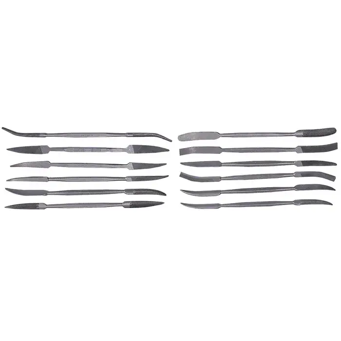 TTC 51-602-966 12 Piece 6-3/4" Riffler File Set - 2 Cut, Mixed Set Instant Buy