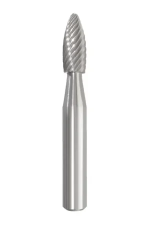 TTC PRODUCTION USA MADE 20-016-001 1/8" Carbide Rotary Bur - Flame, Straight Shank, Best for Steel Next Day Delivery