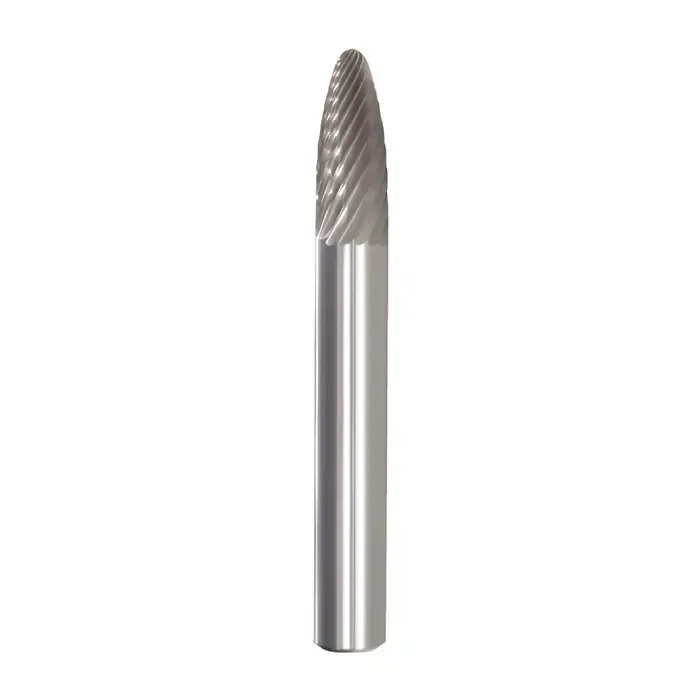 Exclusive Offer TTC PRODUCTION USA MADE 20-008-001 1/8" Carbide Rotary Bur - Tree-Radius End, Straight Shank, Best for Steel