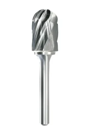 Last Chance TTC PRODUCTION USA MADE C-1610 5/8" Carbide Rotary Bur - Cylindrical-Radius End, Straight Shank, Best for Non-Ferrous