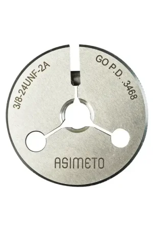 ASIMETO .164" ( 8) Size, 32 Pitch, 2A Class, Go/No Go Style, UNC Thread Type Threaded Ring Gage Limited Time