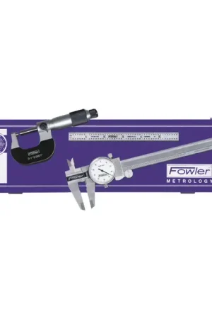 Secure Checkout FOWLER 52-095-007-0 6" Dial Caliper, 1" Micrometer & 6" Ruler Set