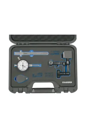 Clearance MITUTOYO, NOGA & TRAVERS TRA-06 1" Dial Indicator, Magnetic Base, 6" Flexible Ruler, & Pocket Magnifier Kit