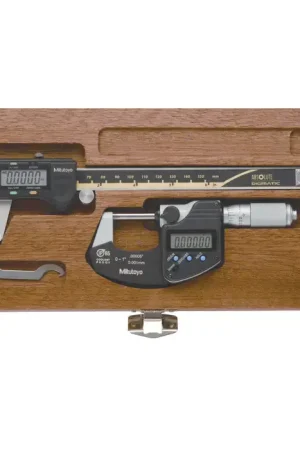 MITUTOYO 64PKA077B 6" Digital Caliper & 1" Digital Micrometer Set Fast Shipping