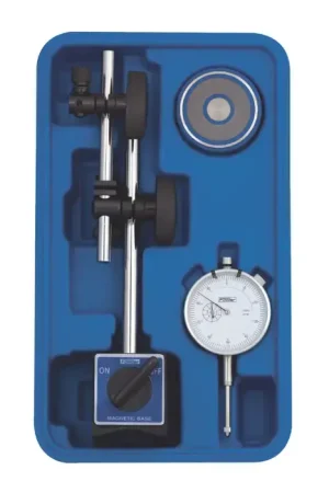 FOWLER 54-585-125-0 Magnetic Base & Dial Indicator Set Includes, .001" Graduation, 0 - 1" Range, 0-100 Reading Indicator & Holder Set Crafted